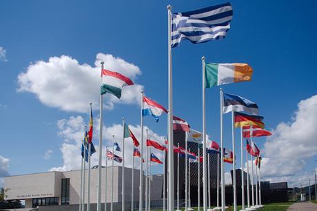 EU flags